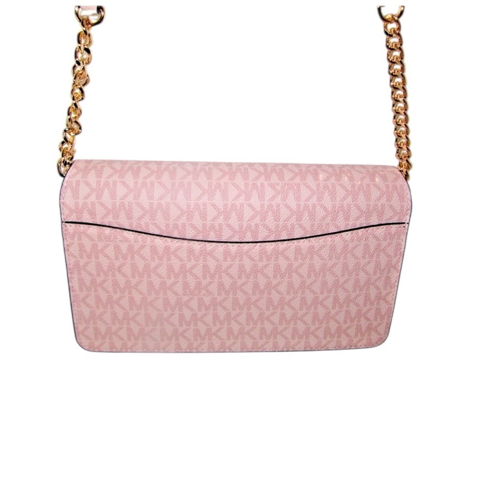 Michael Kors Jet Set Medium Signature Logo Crossbody Bag Powder Blush 35F5GTVC - Picture 11 of 11